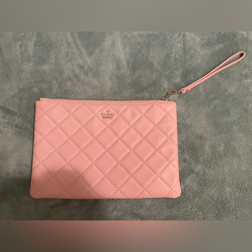 Kate Spade Pink Quilted Wristlet